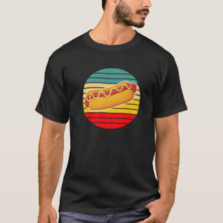 Camiseta Hot Dog Retro Sunset Funny Hot Dog Gift