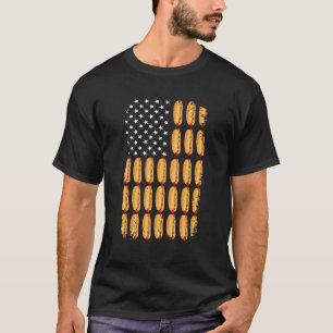 Camiseta Hot Dog USA American Flag 4 de julho Patriotic Ind