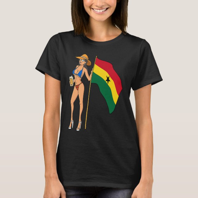 Camiseta Hot Fan Girl Ghana (Frente)