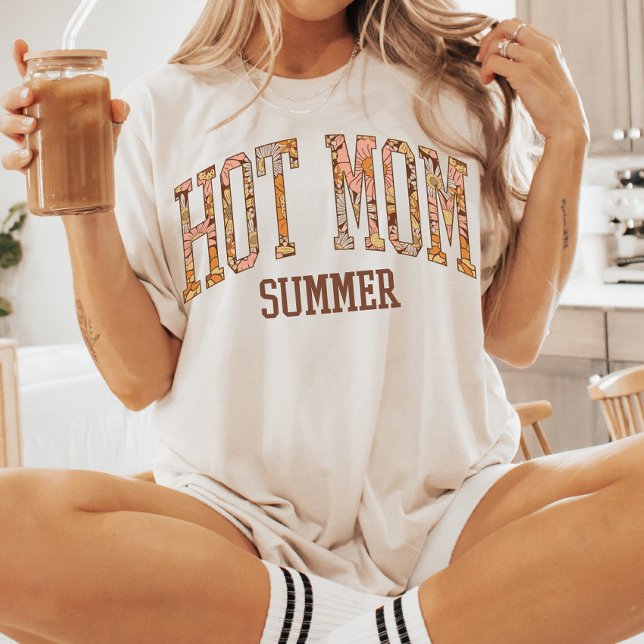 Camiseta Hot Mãe Summer | Nova mamã | Anúncio de gravidez (Criador carregado)