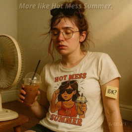 Camiseta Hot Mess Summer – Funky Indie Chaos Tee