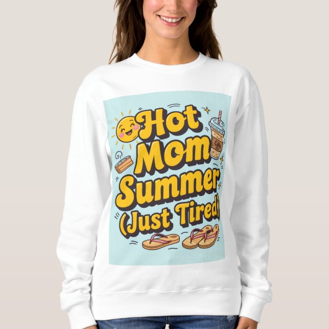Camiseta Hot mom summer ( just tired) (Frente)