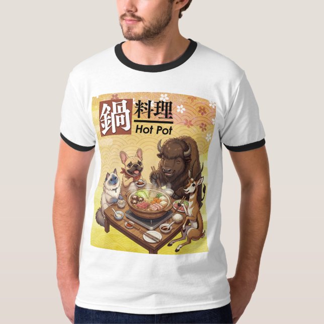 Camiseta hot pot yosenabe -Ragdoll, French Bulldog... etc- (Frente)