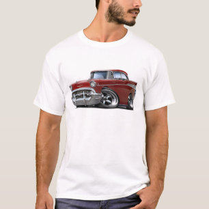 Camiseta Hot rod 1957 marrom de Chevy Belair