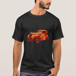 Camiseta "Hot Rod" de 1930 com trabalho de tinta "chamas"