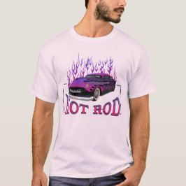 Camiseta hot rod flamme logo voiture muscle car feu flame v