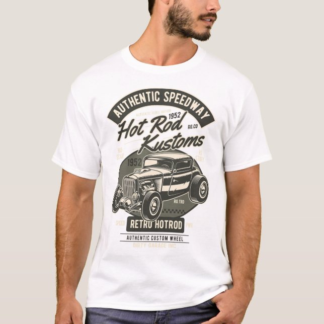 Camiseta Hot rod kustoms speedway (Frente)