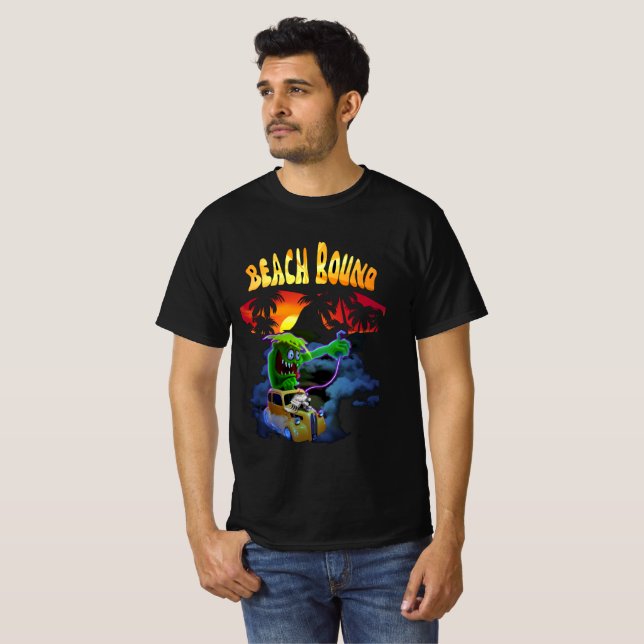 Camiseta Hot Rods Clássicos Vintage de Praia (Frente Completa)