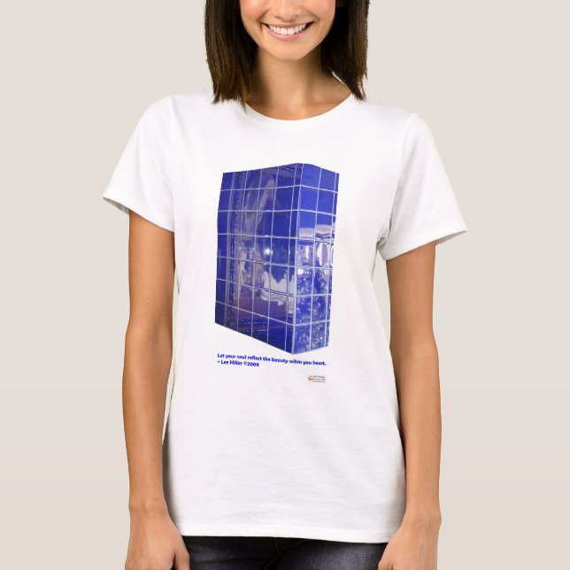 Camiseta Hot Springs, AR BlueTile Espelho Presentes Roupas (Frente)