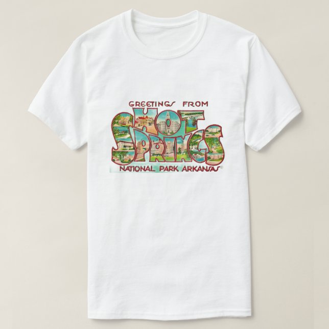 Camiseta Hot Springs Arkansas Fade-out (Frente do Design)