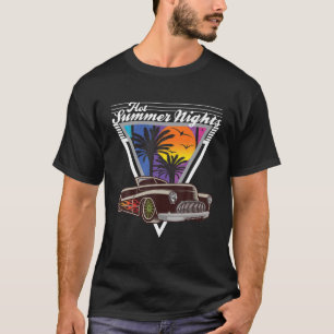 Camiseta Hot Summer Nights 80'S Tropical Vintage Retro Road