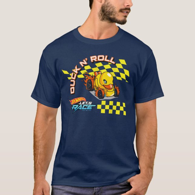 Camiseta Hot Wheels Lets Race Duck N Roll (Frente)