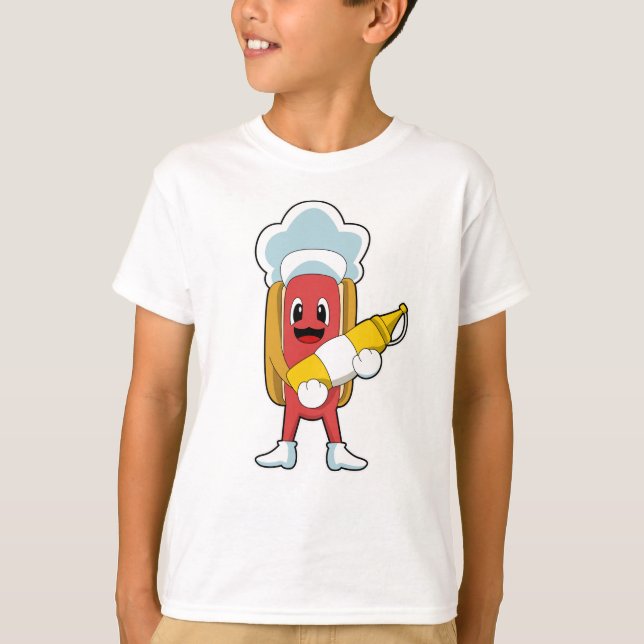 Camiseta Hotdog com mostarda (Frente)