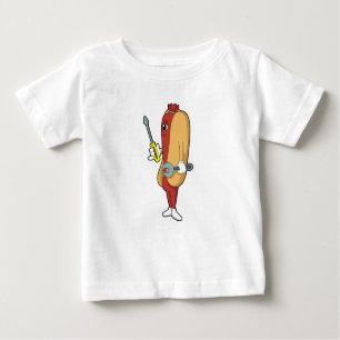 Camiseta Hotdog como mecânico com ferramenta