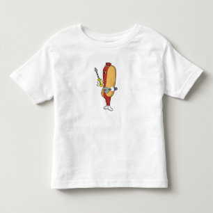 Camiseta Hotdog como mecânico com ferramenta