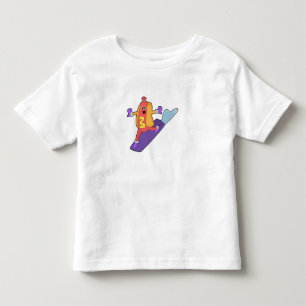 Camiseta Hotdog como Snowboarder com Sonowboard