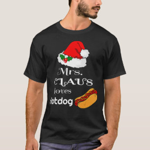 Camiseta Hotdog de Natal Sra. Claus Matching Papais noeis P