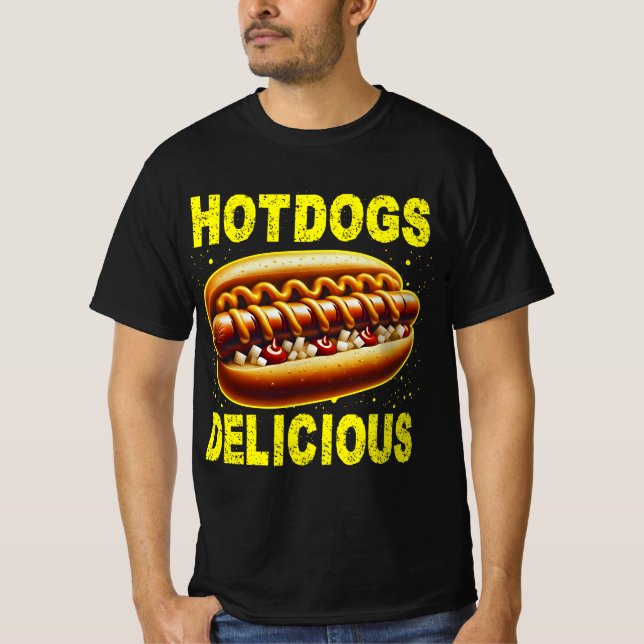 Camiseta hotdog delicioso (Frente)