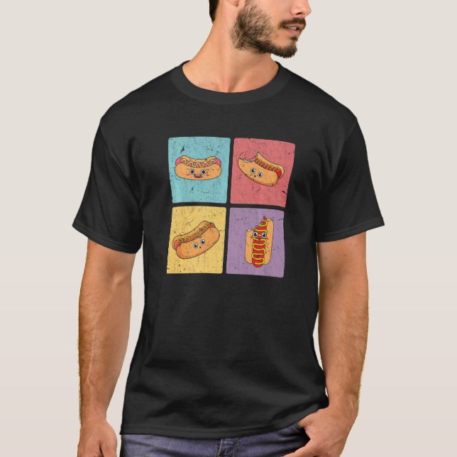 Camiseta Hotdog Foodie Wiener Franks Sausage Fast Comida (Frente)