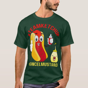 Camiseta Hotdog Team Engraçado Ketchup Cancelar Cachorro d
