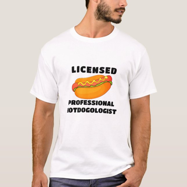 Camiseta Hotdogologista - Engraçada Teia de Design (Frente)