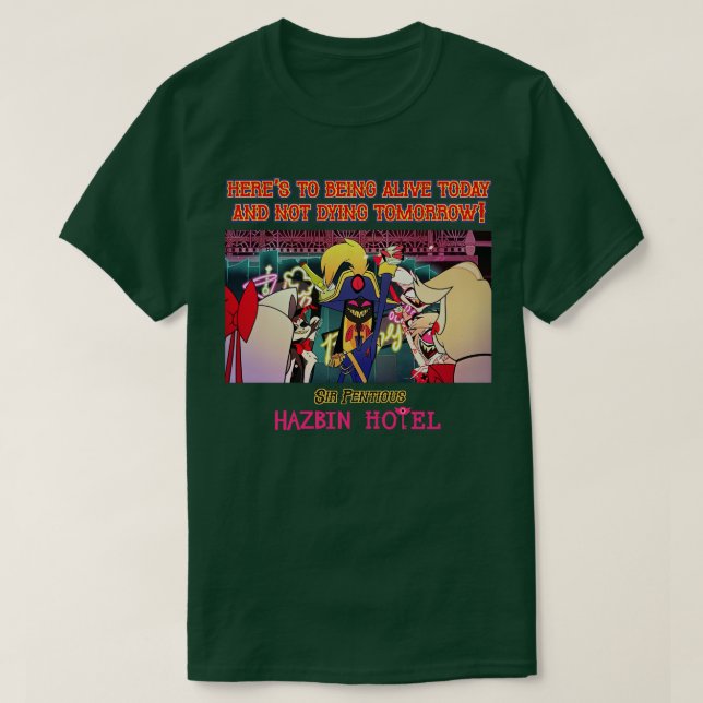 Camiseta Hotel Sir Pentious Hazbin (Frente do Design)