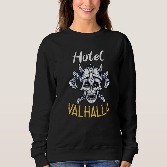 Camiseta Hotel Valhalla Odin Nordic Viking (Frente)