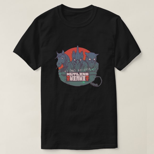 Camiseta HOTLINE MIAMI Clássico (Frente do Design)