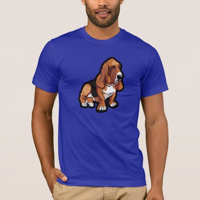 Camiseta Hound Basset Azul (Frente)