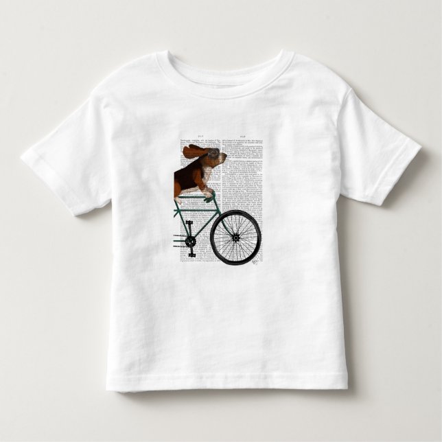 Camiseta Hound Basset na Bicicleta (Frente)
