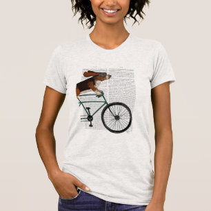 Camiseta Hound Basset na Bicicleta