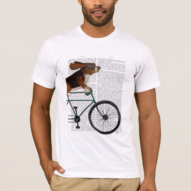 Camiseta Hound Basset na Bicicleta (Frente)