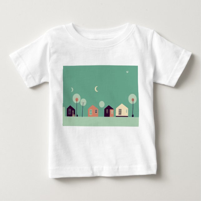 Camiseta House, Doodle, Building (Frente)