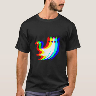 Camiseta House Music cat ghost Optical Illusion EDM hallowe