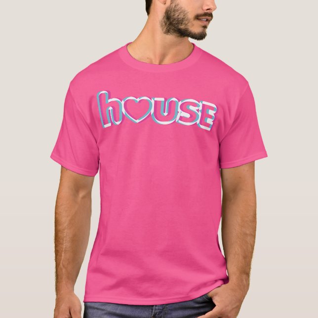 Camiseta House Music Heart Edm Raver (Frente)