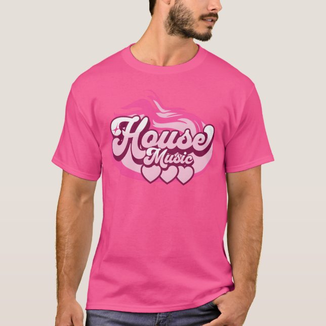Camiseta HOUSE MUSIC House Music Heat Cotton Candypink (Frente)