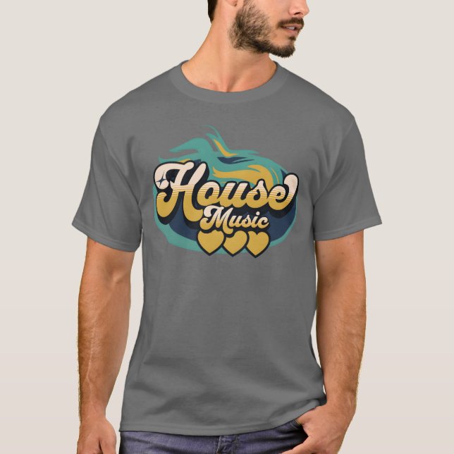 Camiseta HOUSE MUSIC House Music marinho blues e (Frente)