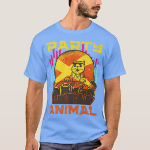 Camiseta House Music Rave Cat Party Animal Gatinho Dj Youth