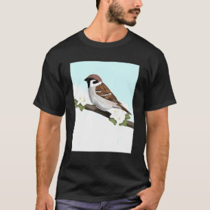 Camiseta House Sparrow Bird Bird Birdwatcher Biologi