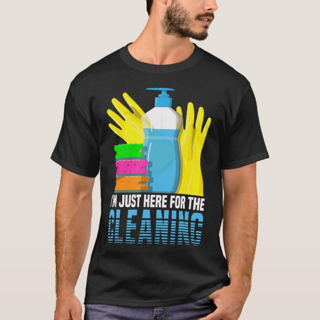 Camiseta Housekeeping Cleaning Lady I'M Just Here For The C (Frente)