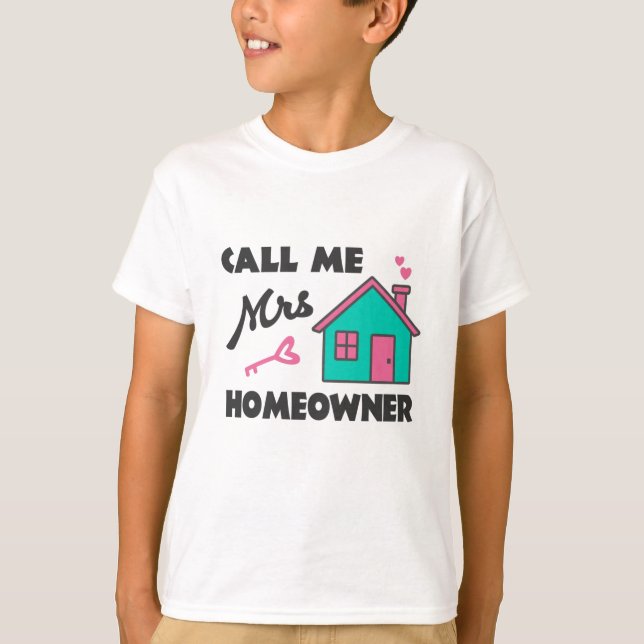 Camiseta Housewarming party Call me Mrs Homeowner (Frente)