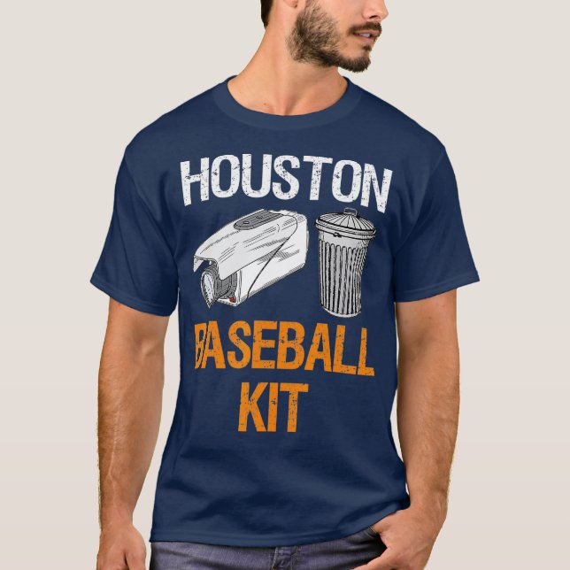 Camiseta Houston Baseball Camera and Trash Can Gag for (Frente)