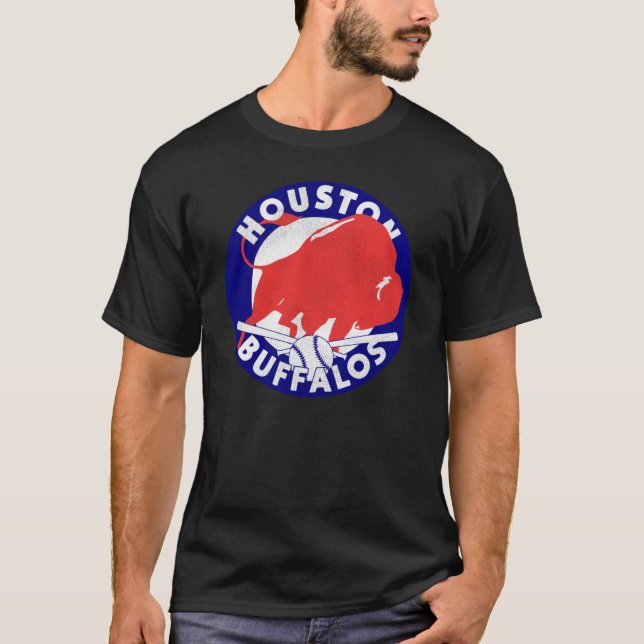 Camiseta Houston Buffalos Buffalos Retro Defunct Baseball (Frente)