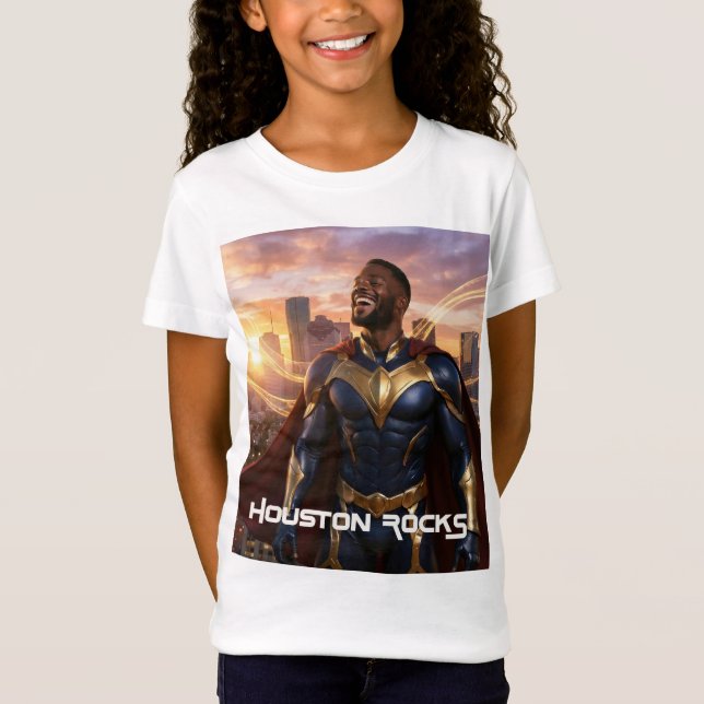 CAMISETA HOUSTON ROCKS - SUPER-HERÓI (Frente)