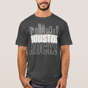 Camiseta Houston Rocks Texas City Skyline