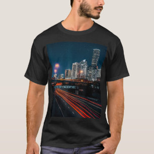 Camiseta Houston Skyline - Seja Alguém Ponte à Noite 