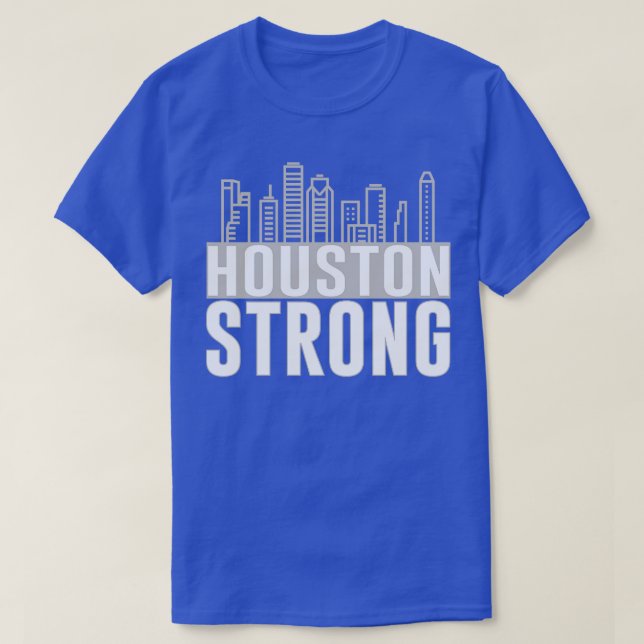 Camiseta Houston Strong Texas City Skyline (Frente do Design)