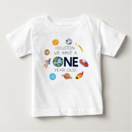 Camiseta Houston Temos Uma Festa De Um Ano De primeiro aniv