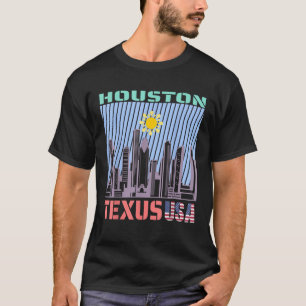 Camiseta Houston Texas América EUA Skyline Country Sky
