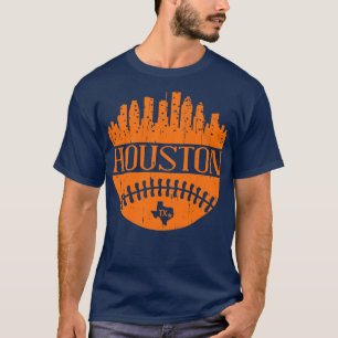 Camiseta Houston Texas Baseball City Skyline Retr